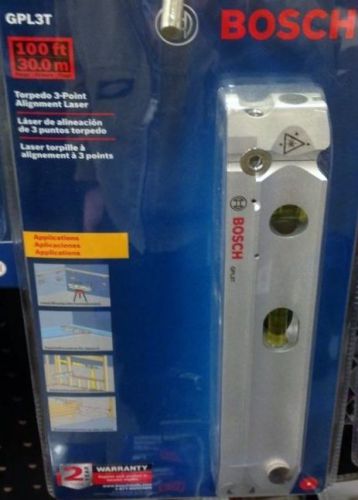 Bosch GPL3T 3-Beam Torpedo Laser Level Brand New Sealed in Box