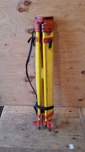 Ppi group surveyors tripod by topcon tp-5 fiberglass and wood legs aluminum top for sale