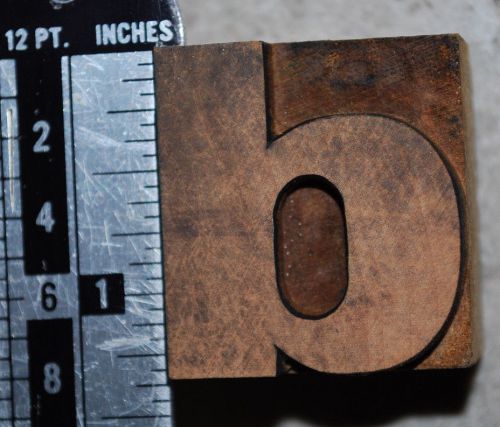 Vintage / Antique Letterpress Wood Printer&#039;s Type &#034;d&#034;. lower case 1 5/16&#034; tall