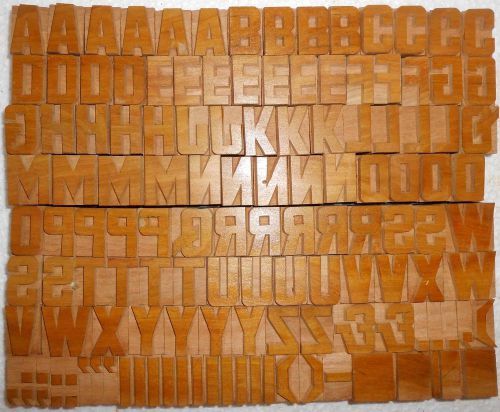 128 piece Unique Vintage Letterpress wood wooden type printing block Unused s960