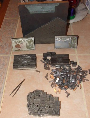 Lot of Vintage Letterpress Blocks MIXED Lot