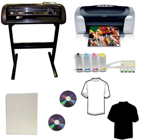 24&#034; metal cutter plotter,epson printer,ciss system,pu vinyl,heat press transfer for sale