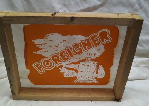 VINTAGE SILKSCREEN T SHIRT SCREEN CARNIVAL FAIR STENCIL FRAME FOREIGNER