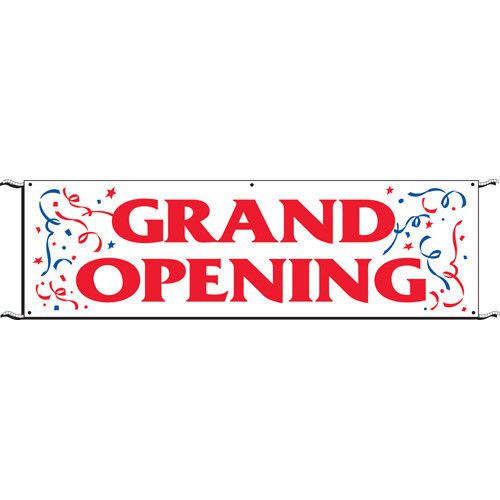 3&#039;x10&#039; GRAND OPENING BANNER WITH ROPE AND GROMMETS- IN STOCK READY TO SHIP!
