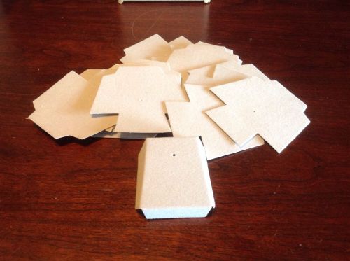 Lot Of 100 Gray Velvet Flocked Jewelry Chain Slanted Cards 1 5/8&#034; x 1 7/8&#034; New