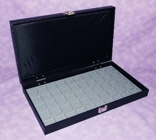 TRAVELING EARRING/JEWELRY 50 SLOT JEWELRY CASE GRAY