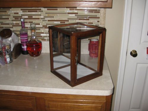 Wood Glass Display case mirror  van hygan &amp; smythe