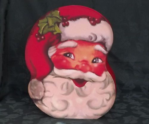 ANDREA MISTRETTA LG. VTG. STYLE SANTA FACE CHRISTMAS BOX &#034;2008&#034;  C-38