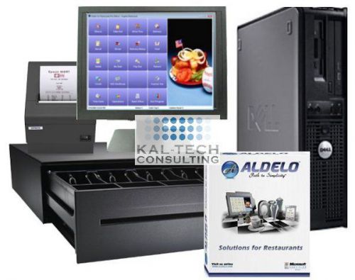 Aldelo 2013 pro restaurant bar bakery pizza pos complete station windows 7 new for sale