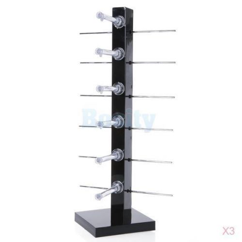 3x elegant display stand rack holder for 6 pairs sunglasses eyeglasses blk for sale