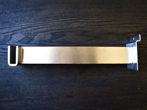 10&#034; SLATWALL HANGRAIL BRACKET Brushed Satin Chrome High QUALITY Lot of 10 NEW