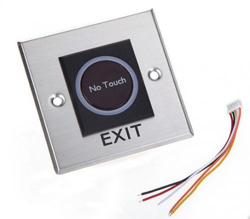 Infrared sensor switch no touch door release exit button with led indication for sale