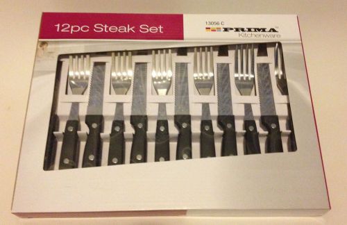 BRAND NEW 12 PCE STEAK CUTLERY SET - BAKELITE HANDLES - FIRST CLASS POSTAGE