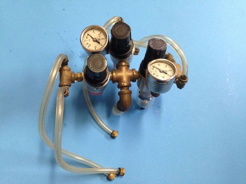 SET OF WATTS FLUIDAIR FILTER REGULATORS B548-02AGC M2 with 2x Gauges