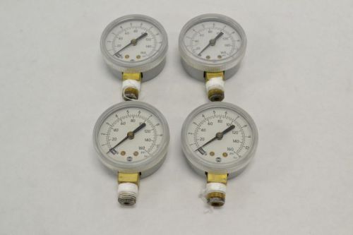 LOT 4 USG PRESSURE GAUGE 2IN FACE 1/4IN NPT 0-160PSI B255443