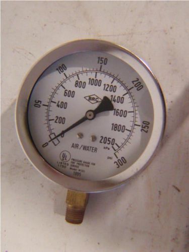 NEW PRESSURE GAUGE GAGE 0-300# AIR WATER