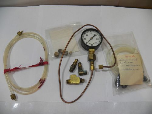 Vintage USG US Pressure Gauge 300psi Extra Brass Fittings Tubing