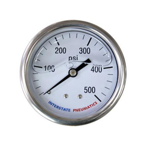 500 PSI 2-1/2&#039; Dial 1/4&#039; NPT Rear Mount Oil Filled Pressure Gauge - G7122-500