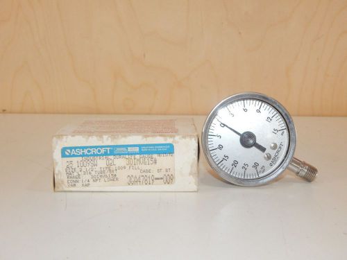 f047) NEW ASHCROFT INDUSTRIAL DURALIFE GAUGE vac  3ga47819