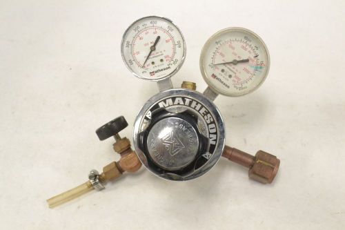 Matheson 8320 gauge 0-100psi gas 3000psi 1/4 in npt pneumatic regulator b304792 for sale