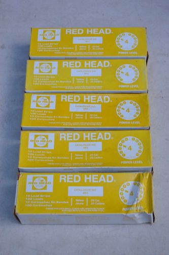 NIB 500 ITW Ramset Red Head .25 Cal Strip Loads 4R5 Power level 4 Yellow