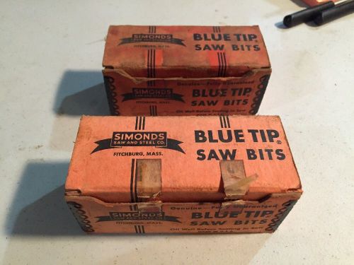 100+ N.O.S. 9 GAUGE STYLE 2 1/2 VINTAGE SIMONDS BLUE TIP SAWMILL SAW BLADE BITS