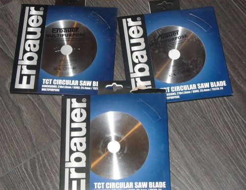 3 of erbauer mutipurpose circular saw blade 210mm bore 25.4mm