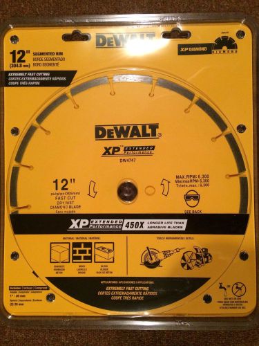 Dewalt DW4747 12&#034; Segmented Rim Diamond Blade Exremely fast Brick Block Concrete