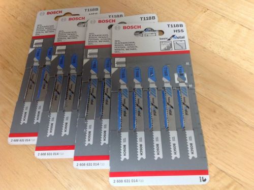 Bosch Metal Jigsaw Blades Bayonet T118B -4 Packs Of 5 Blades