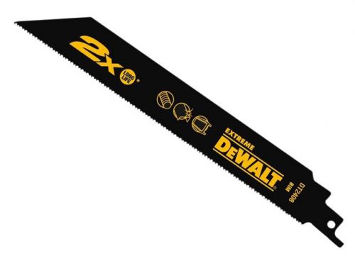 DEWALT Sabre Blade Hard Metal Cutting 203mm 2x Life Pack of 2