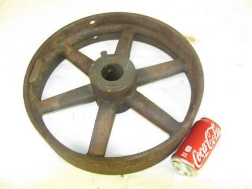 Nice Antique Hit &amp; Miss Gas Steam Engine Line Shaft Flat Belt Pulley 15-3/4&#034;