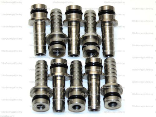 10 NEW 1/4&#034; STRAIGHT, STAINLESS STEEL MANIFOLD INPUT FITTINGS, WUNDER-BAR PM10-9