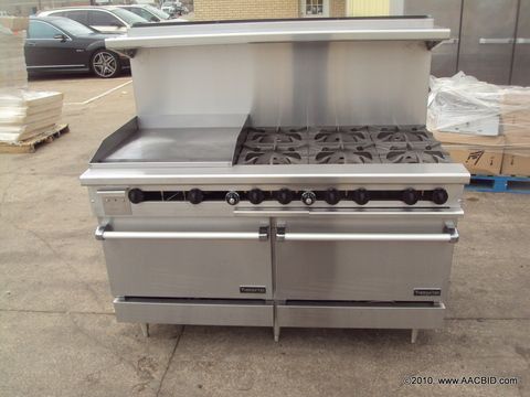 BRAND NEW 60&#034; THERMA-TEK 6-BURNER 24&#034; GRIDDLE 2 OVEN GAS RANGE