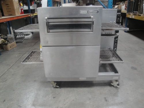 Lincoln 116 double stack pizza oven natural gas impinger with stand for sale