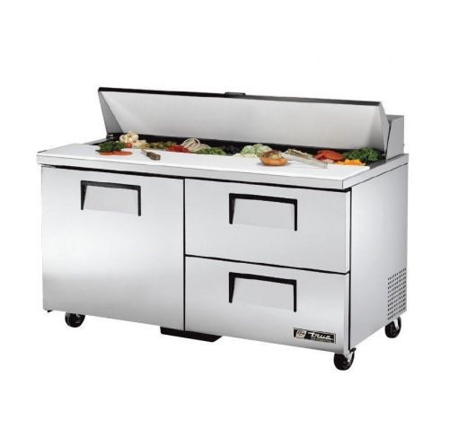 True tssu-48-12d-2 food prep table: solid drawered sandwich / salad unit 115v for sale