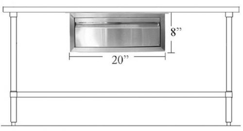 Stainless steel drawers for work table -  20&#034; x  26&#034; x 8&#034;  - dr2020 for sale