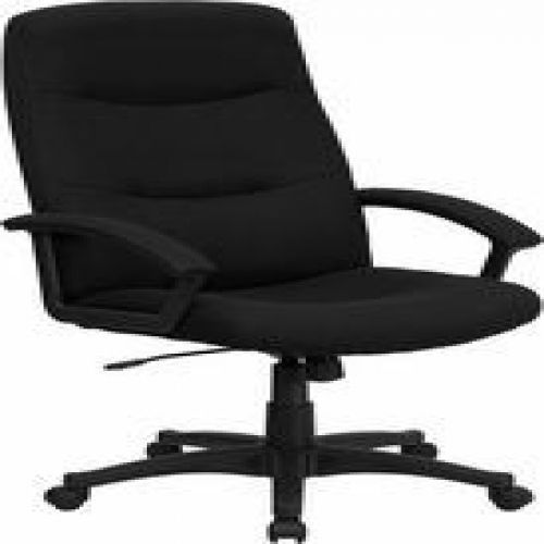 Flash Furniture BT-134A-BK-GG High Back Black Fabric Executive Swivel Office Cha