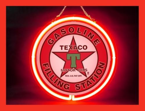 Neon539 texaco gas oils car logo display neon sign for sale