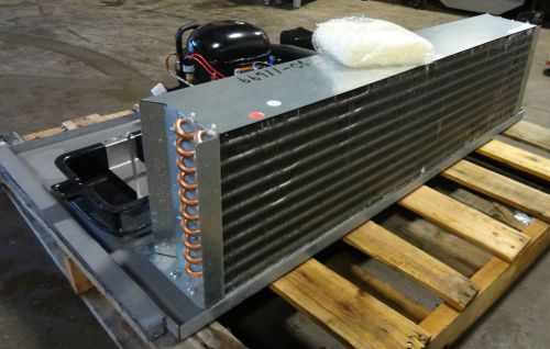 &#034;new&#034; h-duty commercial 1ph &#034;embraco&#034; 4fans refrigeration unit w/evaporator pan for sale