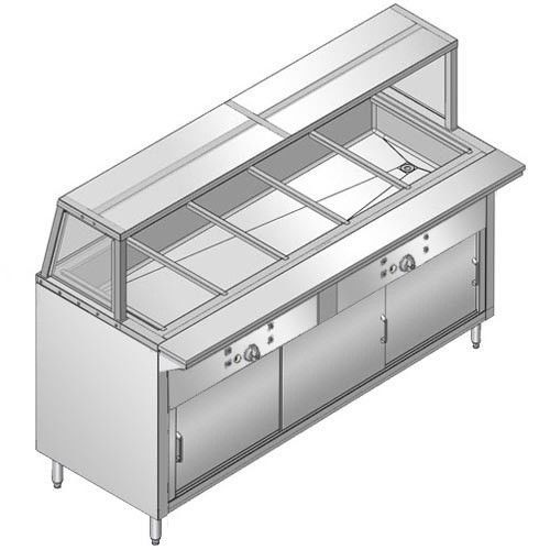 New restaurant stainless steel 5&#039; steam table nat gas modle pbts-5g for sale