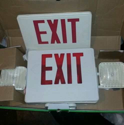 Emergency Light Exit Sign combo with Battery back-up - UL Listed