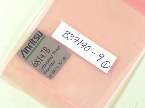 Anritsu B37190-9 68147B Model Label