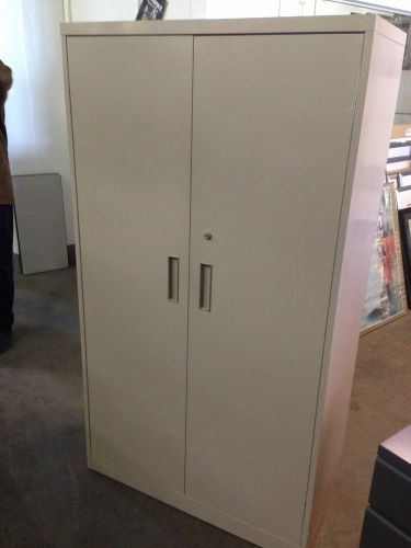 METAL STORAGE CABINET by STEELCASE OFFICE FURN w/LOCK&amp;KEY 65&#034;H