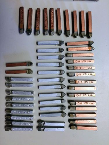 LARGE LOT 48 Pcs Machinist / Toolmaker CARBIDE TIP LATHE TOOL BITS