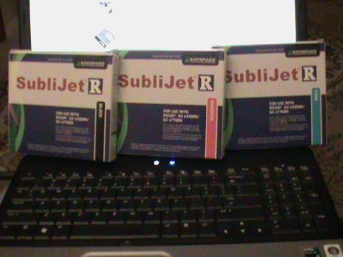 SUBLIJET-R SUBLIMATION INK  (K, M,and C) 3-PK CARTRIDGES RICOH GX e3300N e7700N