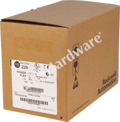 New Sealed Allen Bradley 22B-B2P3N104 /A PowerFlex 40 AC Drive 240VAC 2.3A 0.5HP