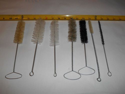 7 Brush For Glass Test Tube Cylinder Flask Beaker Chemistry Lab nylon/natural