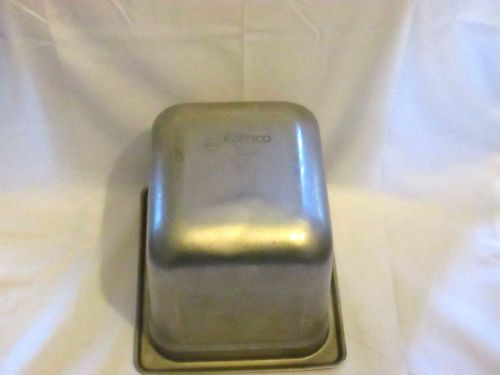 Lot of 3 Winco 1/6 Sixth-Size Anti-Jam Pan Steel Steam Table Pan,6&#034; Deep (NSF)