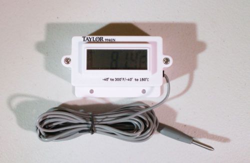 Taylor Digital Panel Mount Thermometer, -40 to 300 Degree F, -40 to 150 degree C