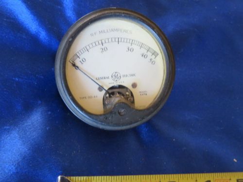 UNUSED GE TYPE D0-44 MODEL AAR8 RF MILLIAMPERES METER SCALE 0-50 ma